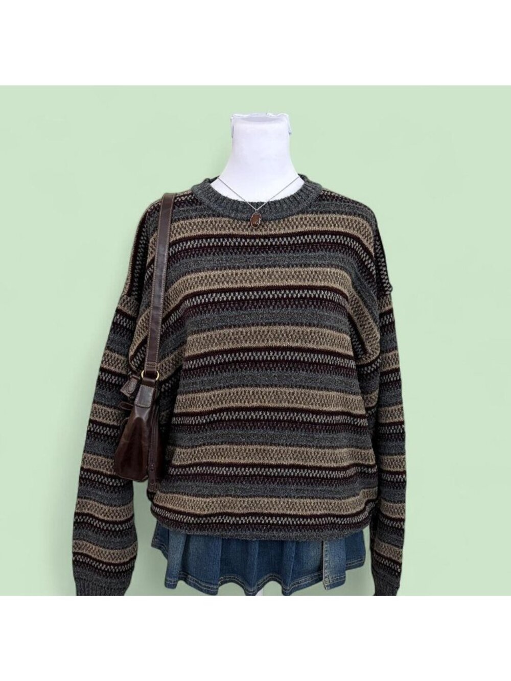 90s striped skater sweater